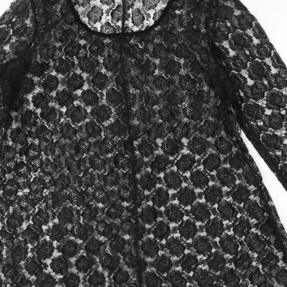 Womens UK Size M Saloos Black Tunic Blouse