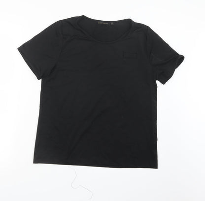 Womens UK Size M Incorporatewear Black Basic T-Shirt