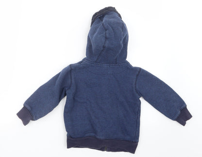 Pumpkin Patch Boys Blue Striped  Full Zip Hoodie Size 3 Years