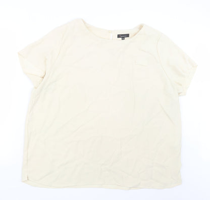 Womens UK Size 24 Incorporatewear Ivory Basic T-Shirt