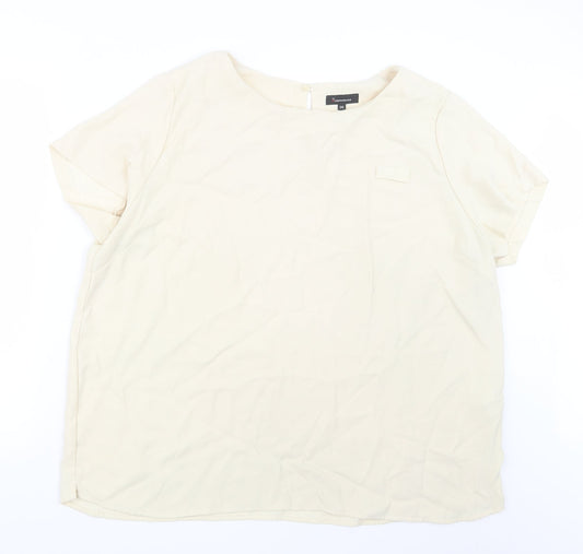 Womens UK Size 24 Incorporatewear Ivory Basic T-Shirt