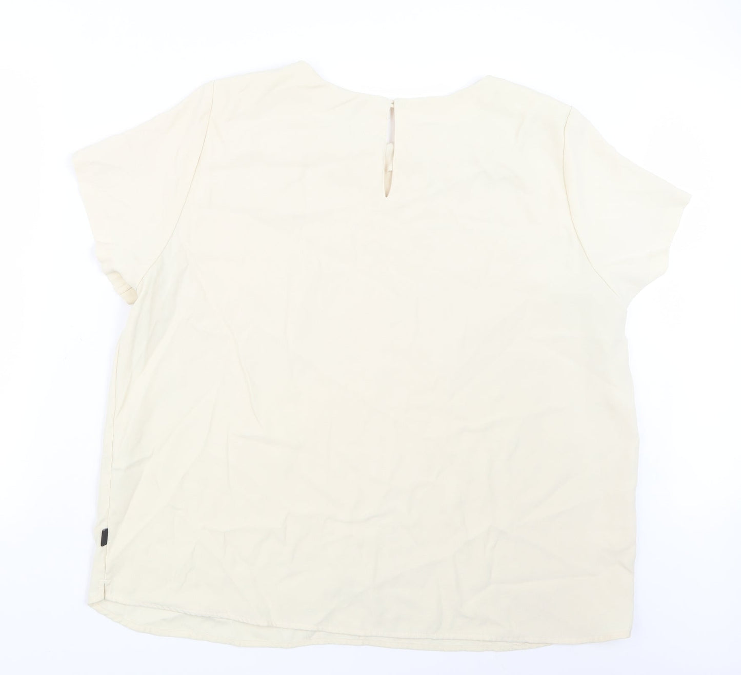 Womens UK Size 24 Incorporatewear Ivory Basic T-Shirt