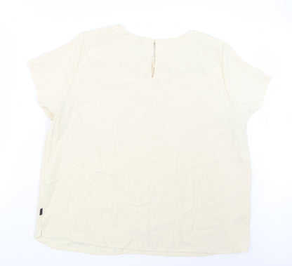 Womens UK Size 24 Incorporatewear Ivory Basic T-Shirt