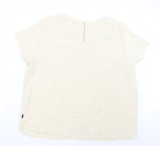 Womens UK Size 24 Incorporatewear Ivory Basic T-Shirt