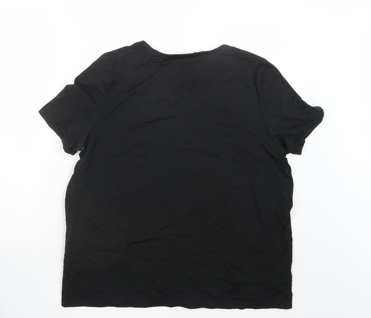 Womens UK Size L Incorporatewear Black Basic T-Shirt