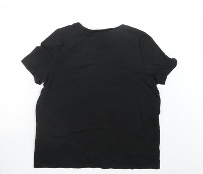 Womens UK Size L Incorporatewear Black Basic T-Shirt