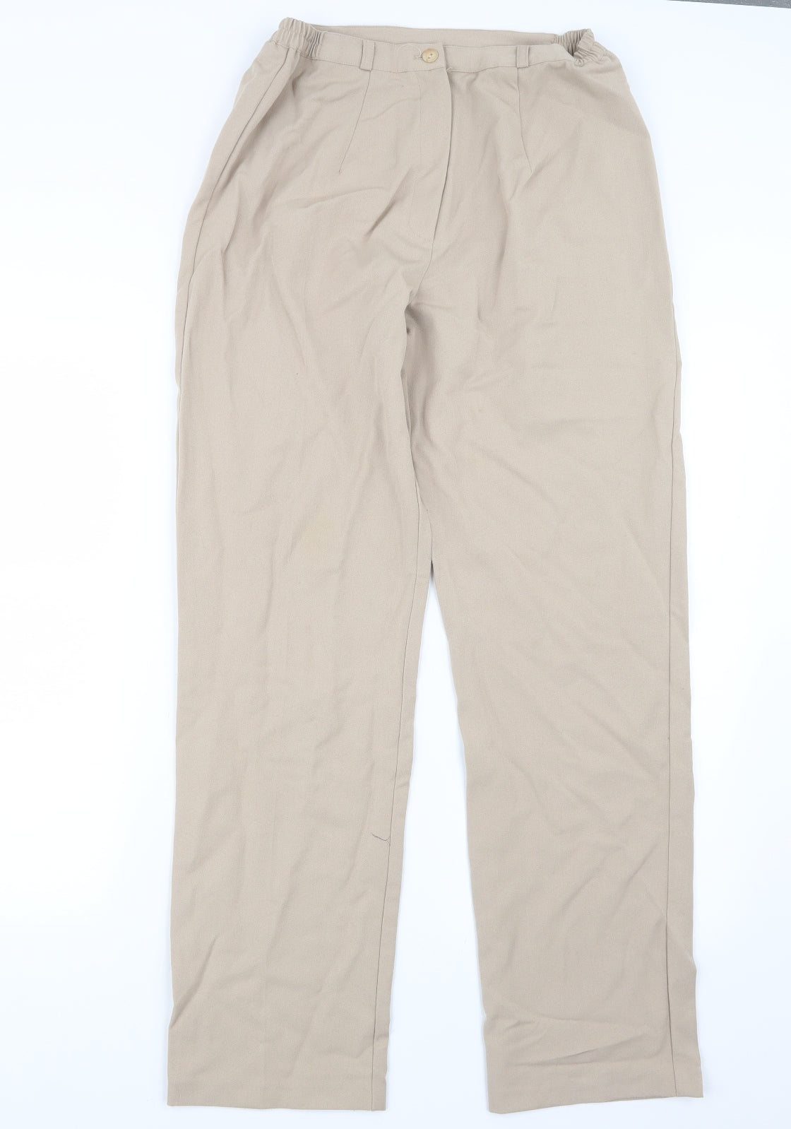 Womens UK Size 12 VINCI Regular Fit  Beige Trousers