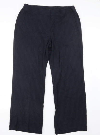 Womens UK Size 16 Marks and Spencer Regular Fit  Blue Trousers