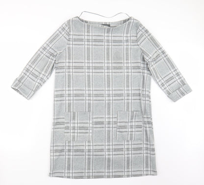 Primark Womens Grey Check  Pullover Jumper Size 14