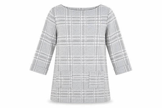 Primark Womens Grey Check  Pullover Jumper Size 14