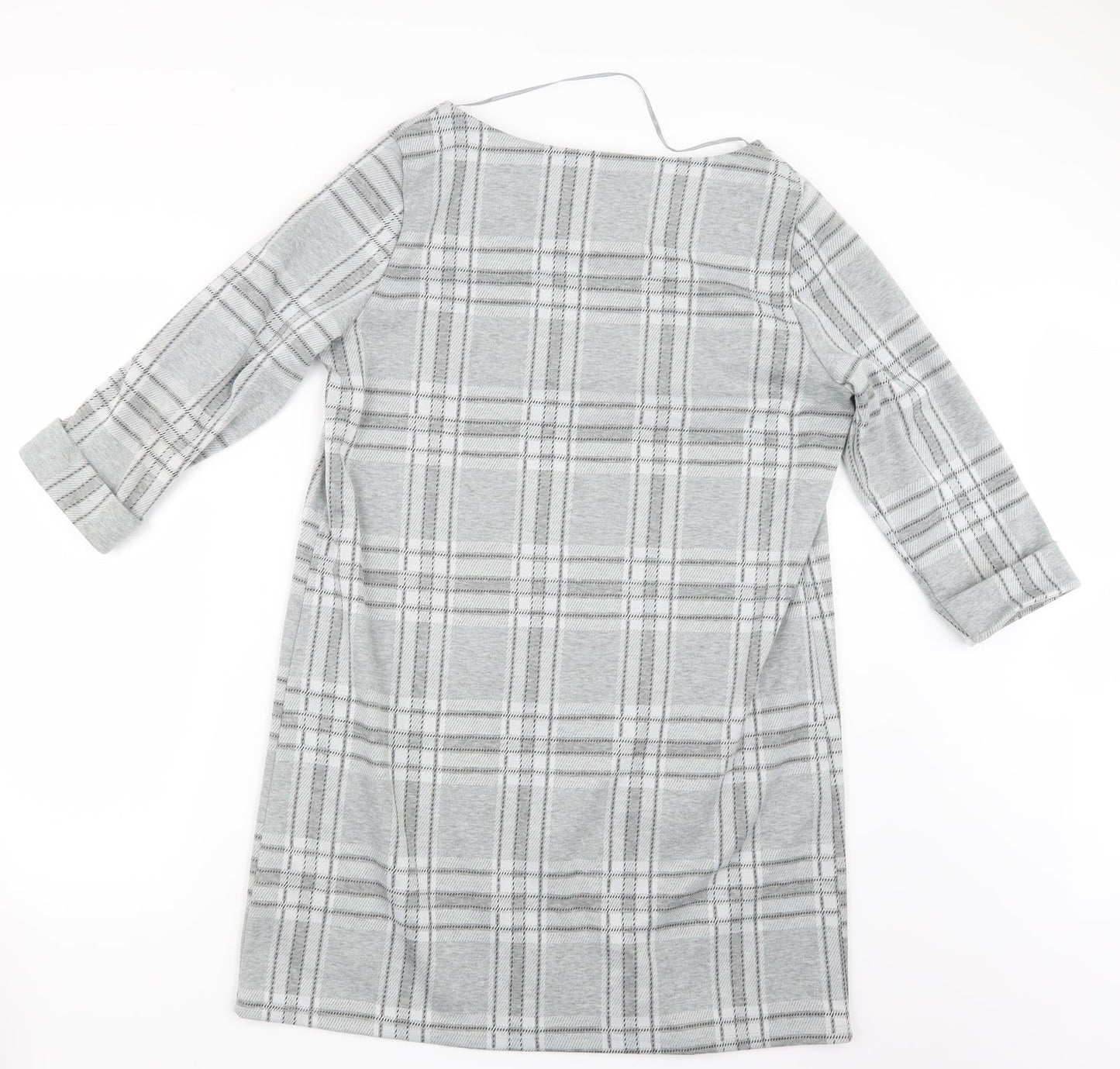 Primark Womens Grey Check  Pullover Jumper Size 14
