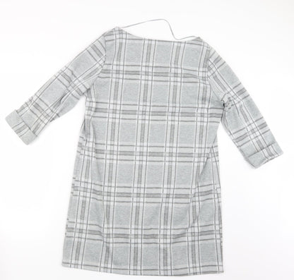 Primark Womens Grey Check  Pullover Jumper Size 14