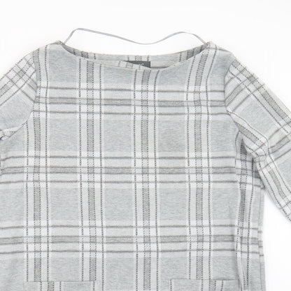 Primark Womens Grey Check  Pullover Jumper Size 14