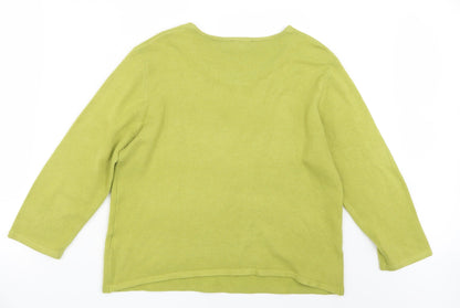 Touch Womens Green  Knit Pullover Jumper Size XL