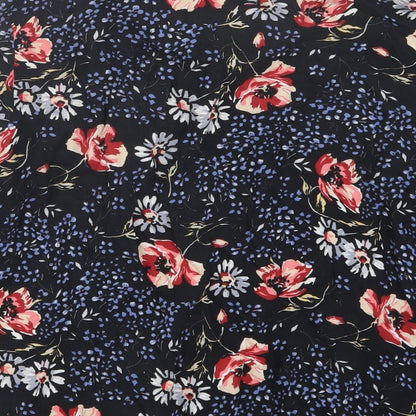 Papaya Womens Black Geometric  Bomber Jacket Jacket Size 10