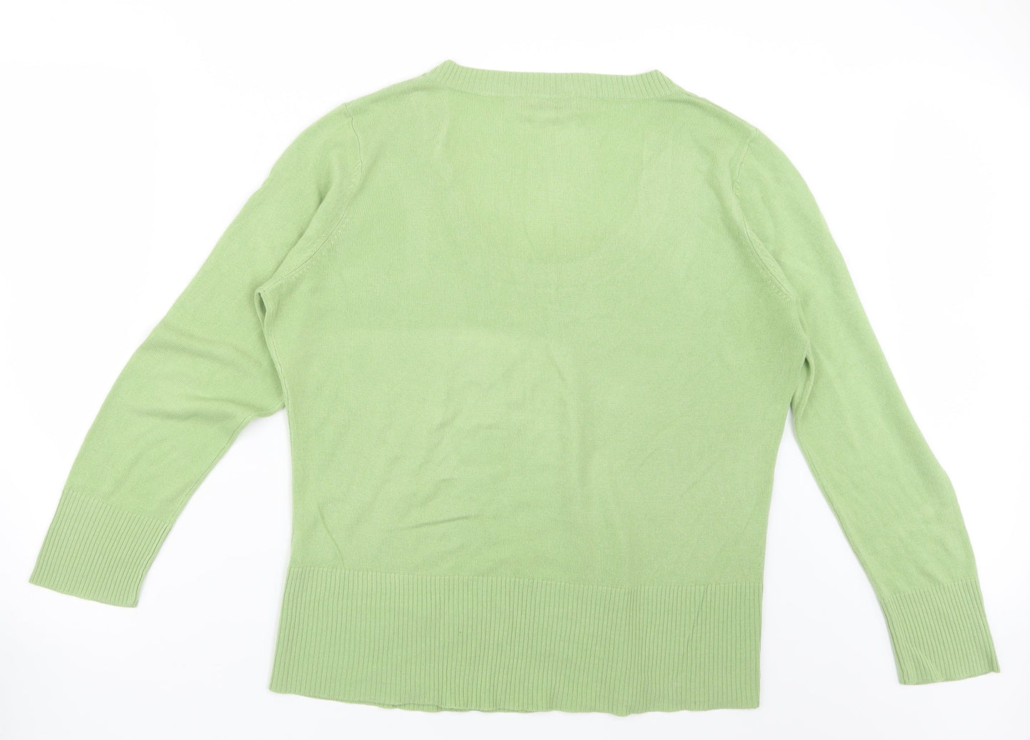 Nightingales Womens Green  Knit Pullover Jumper Size L