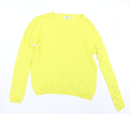 Papaya Womens Yellow  Knit Pullover Jumper Size S