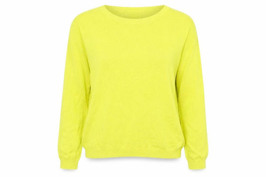 Front view of Papaya women’s yellow knit jumper, size S