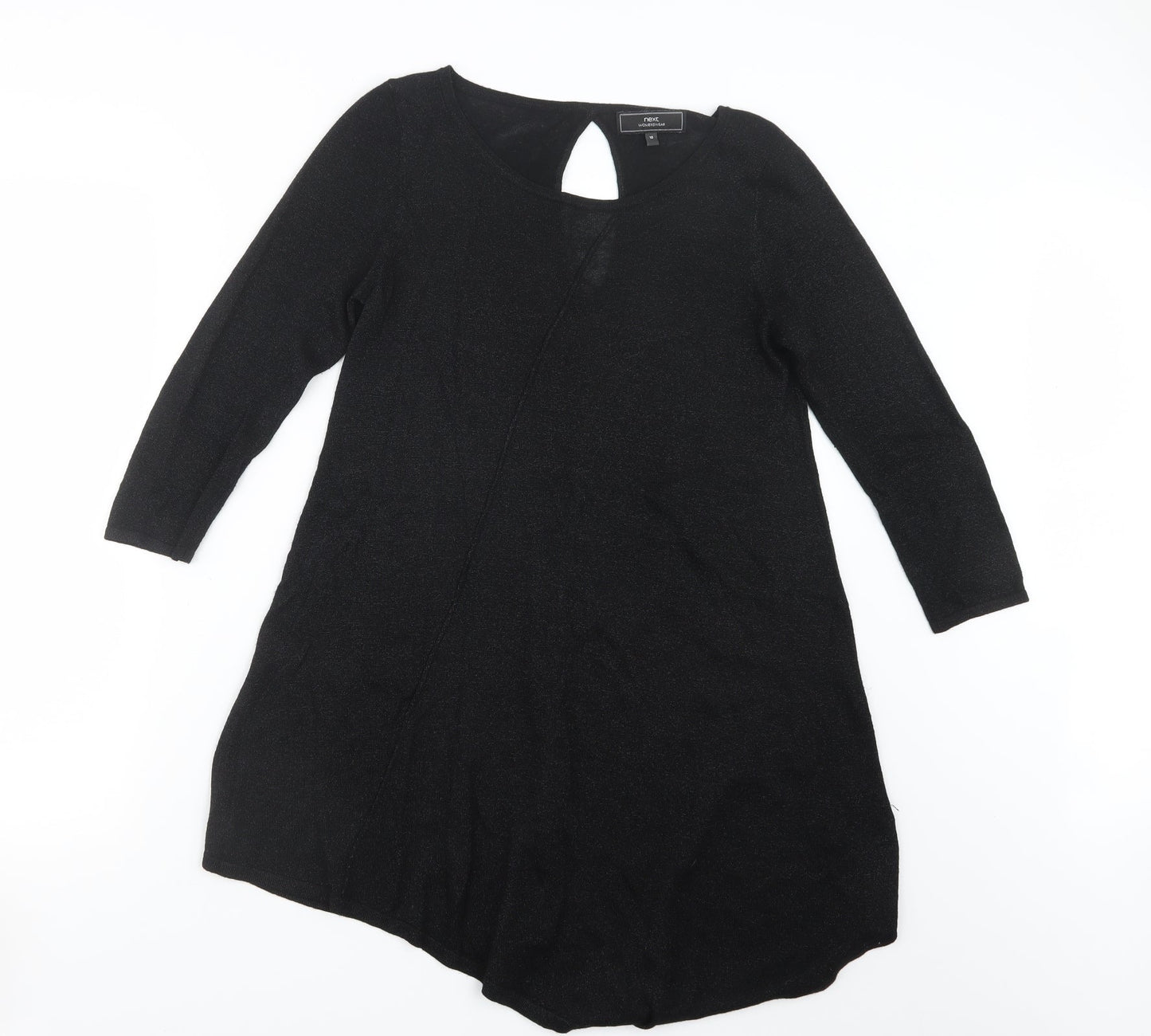 Womens UK Size 10 NEXT Black Basic T-Shirt