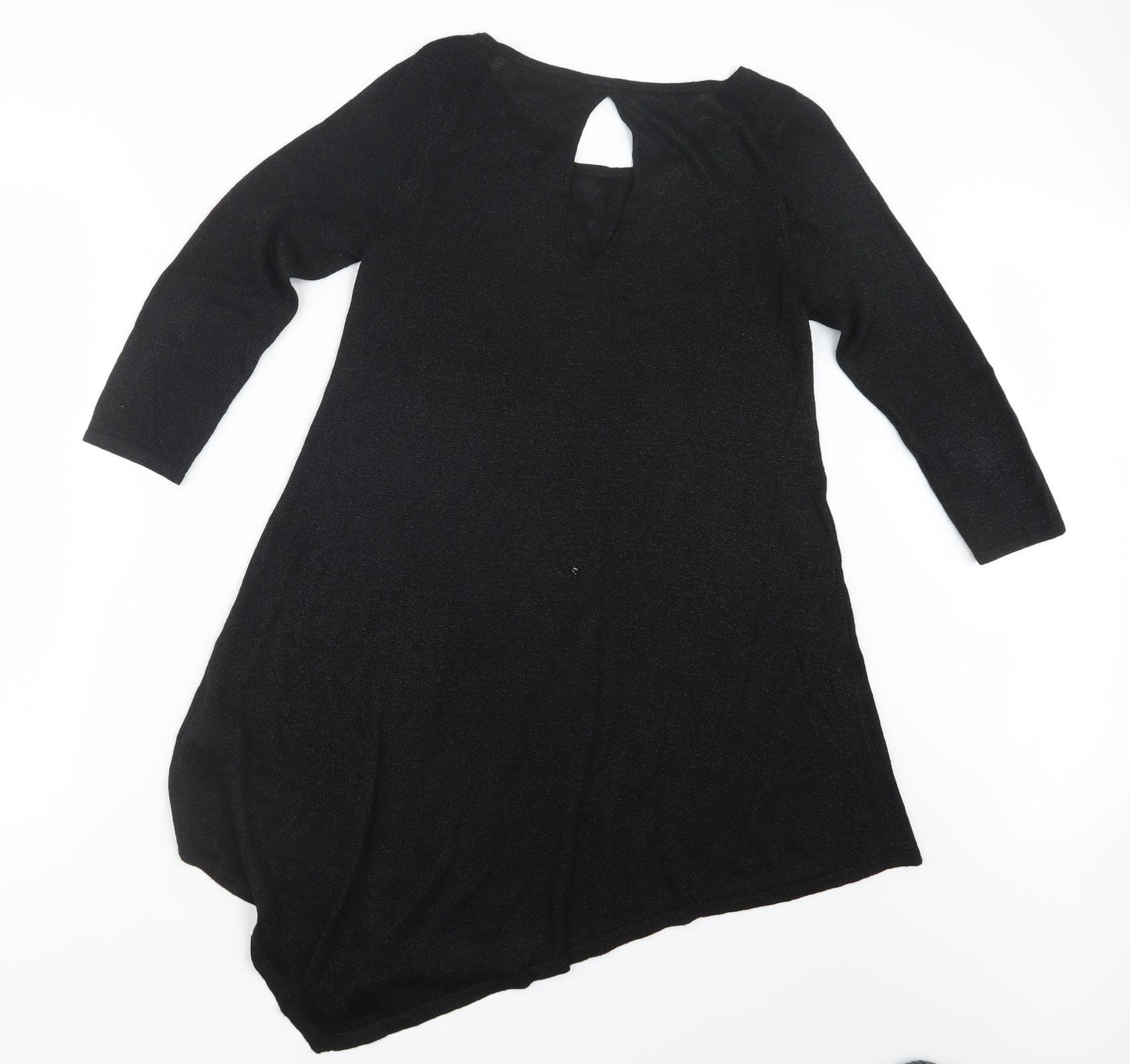 Womens UK Size 10 NEXT Black Basic T-Shirt