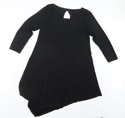 Womens UK Size 10 NEXT Black Basic T-Shirt