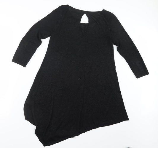 Womens UK Size 10 NEXT Black Basic T-Shirt