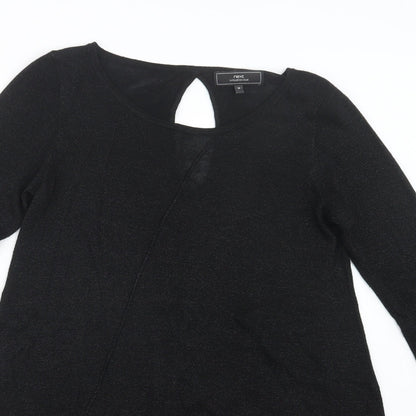 Womens UK Size 10 NEXT Black Basic T-Shirt