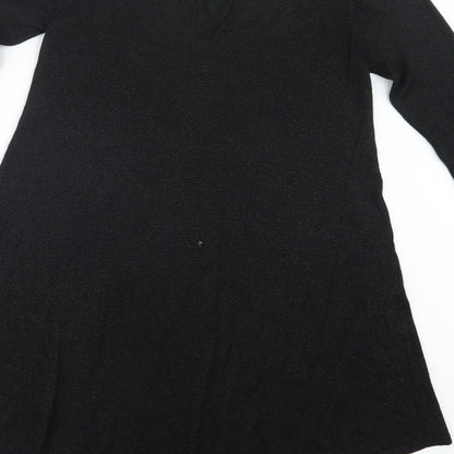 Womens UK Size 10 NEXT Black Basic T-Shirt