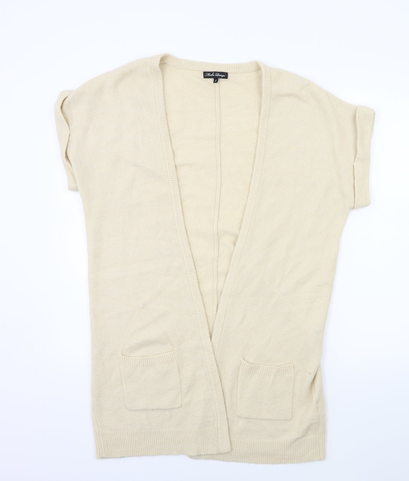 Micha Lounge Womens Beige  Knit Cardigan Jumper Size S
