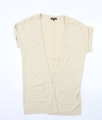 Micha Lounge Womens Beige  Knit Cardigan Jumper Size S