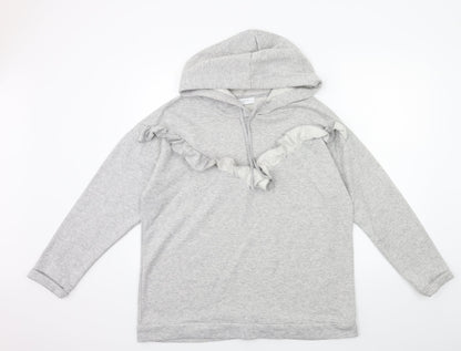 Papaya Womens Grey   Pullover Hoodie Size L