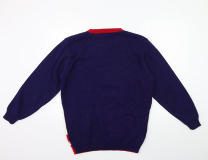 Futura Mens Blue  Knit Pullover Jumper Size XL