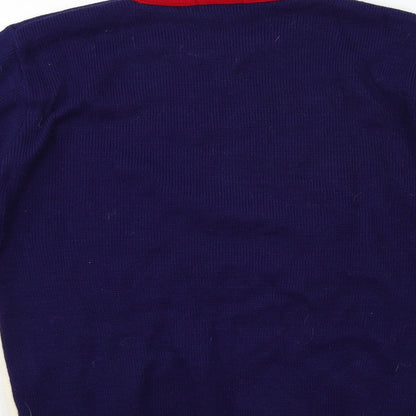 Futura Mens Blue  Knit Pullover Jumper Size XL