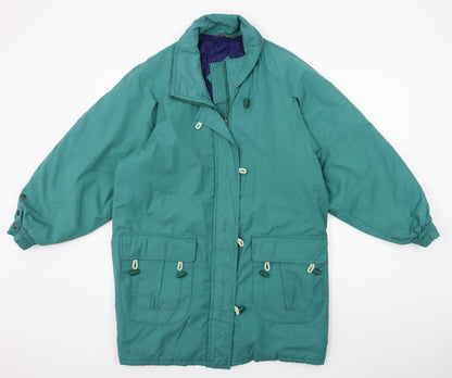 Womens UK Size 12 Preworn Green Overcoat
