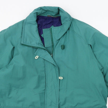 Womens UK Size 12 Preworn Green Overcoat
