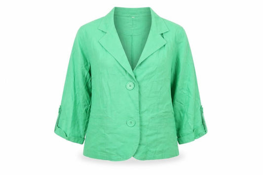 Front view of EVIE women’s grey jacket coat, size UK 14