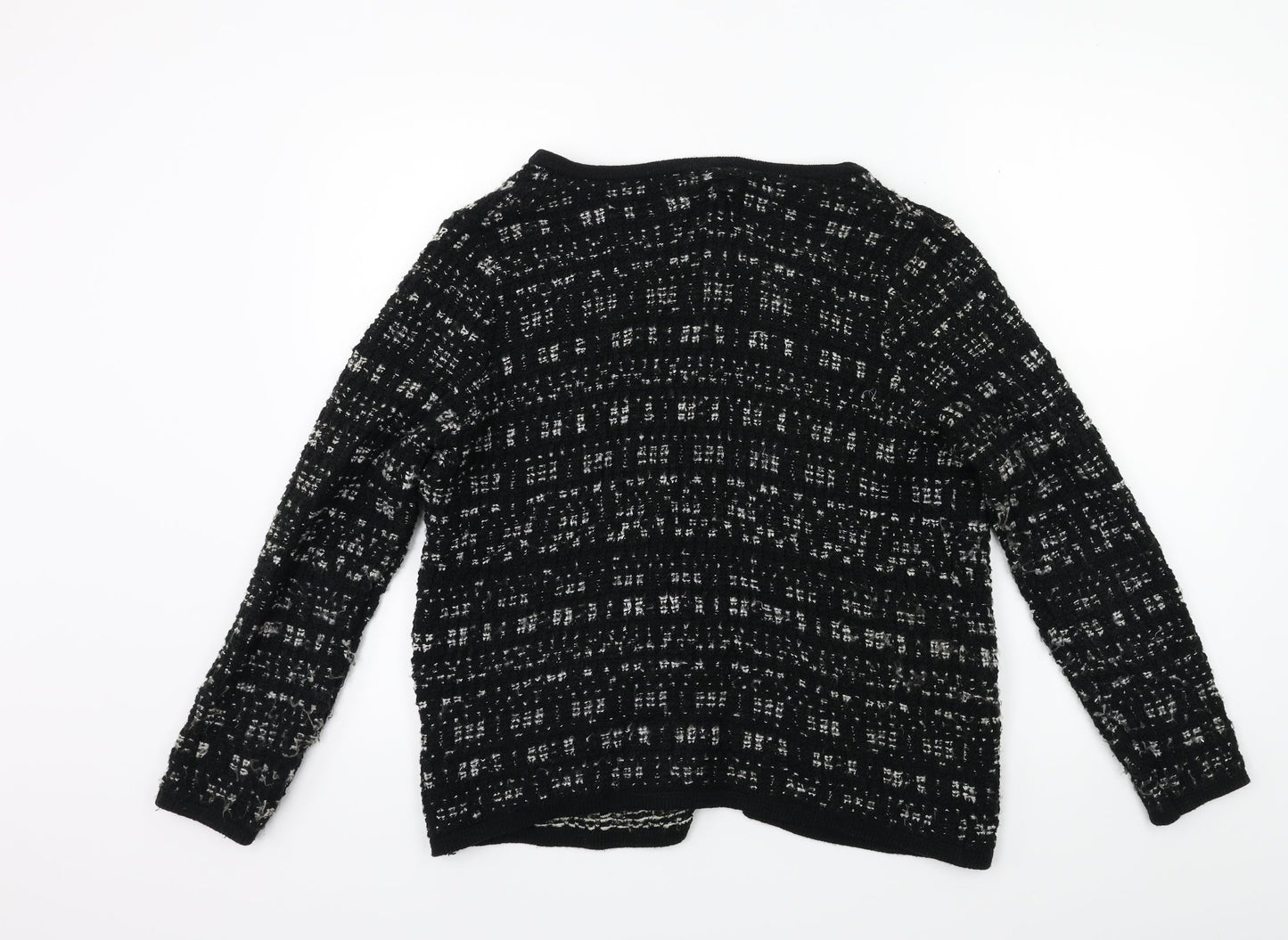 F&F Womens Black  Knit Cardigan Jumper Size 8