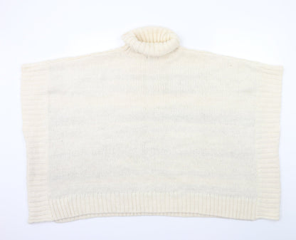 New Look Womens Beige Striped Knit Pullover Jumper Size M