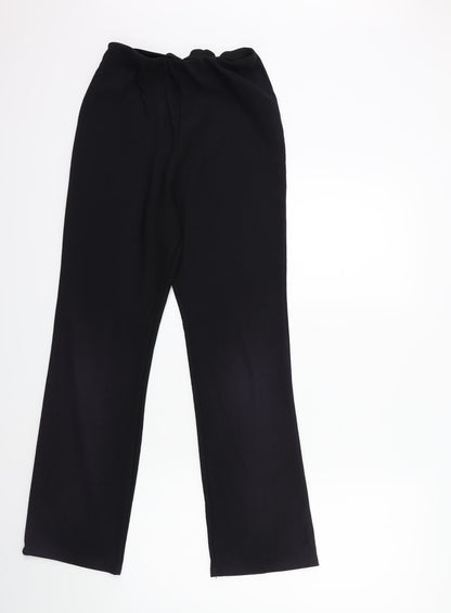 Womens UK Size 10 Preworn Regular Fit  Black Trousers