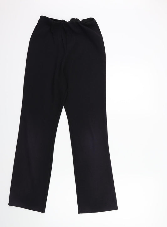 Womens UK Size 10 Preworn Regular Fit  Black Trousers