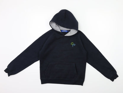 papini Boys Black   Pullover Hoodie Size 11-12 Years