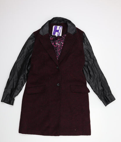 By Henry Holland Womens Red   Overcoat Coat Size 14