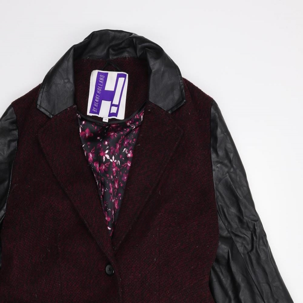 By Henry Holland Womens Red   Overcoat Coat Size 14