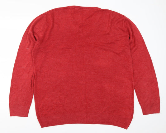 Matalan Mens Red   Pullover Jumper Size 2XL