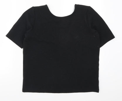 Womens UK Size 10 ASOS Black Basic T-Shirt