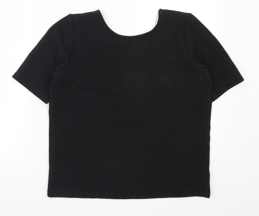 Womens UK Size 10 ASOS Black Basic T-Shirt
