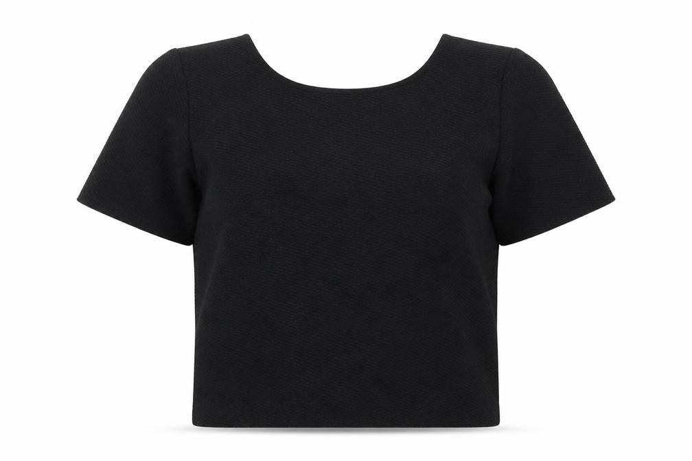 Womens UK Size 10 ASOS Black Basic T-Shirt