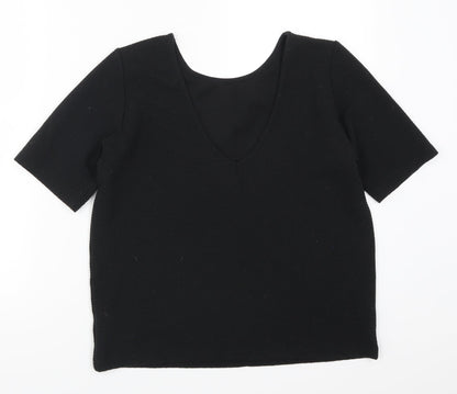 Womens UK Size 10 ASOS Black Basic T-Shirt
