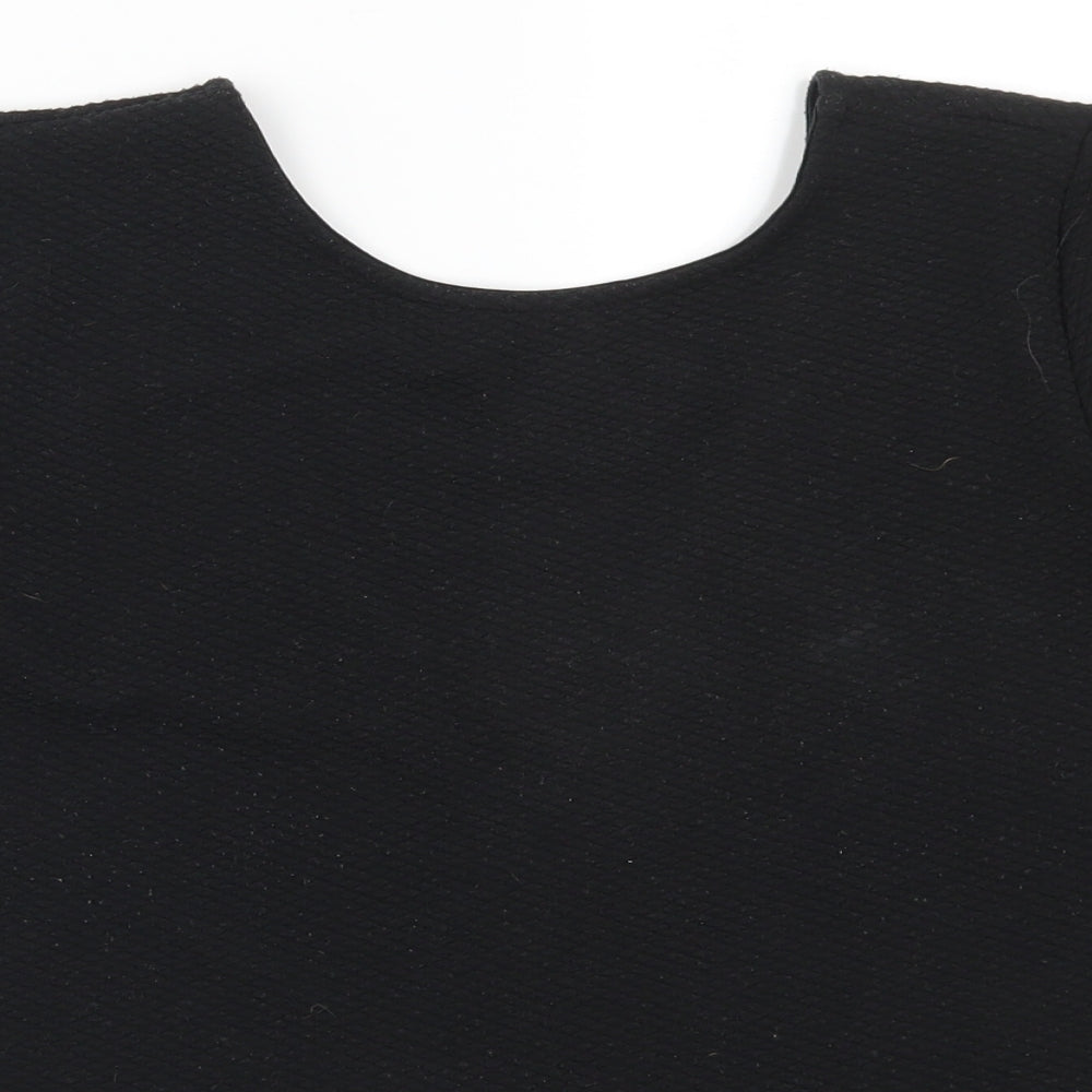 Womens UK Size 10 ASOS Black Basic T-Shirt