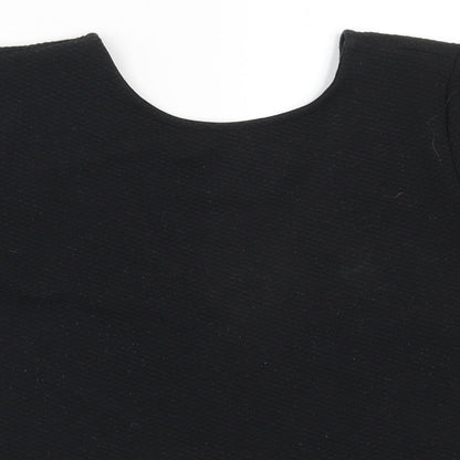 Womens UK Size 10 ASOS Black Basic T-Shirt